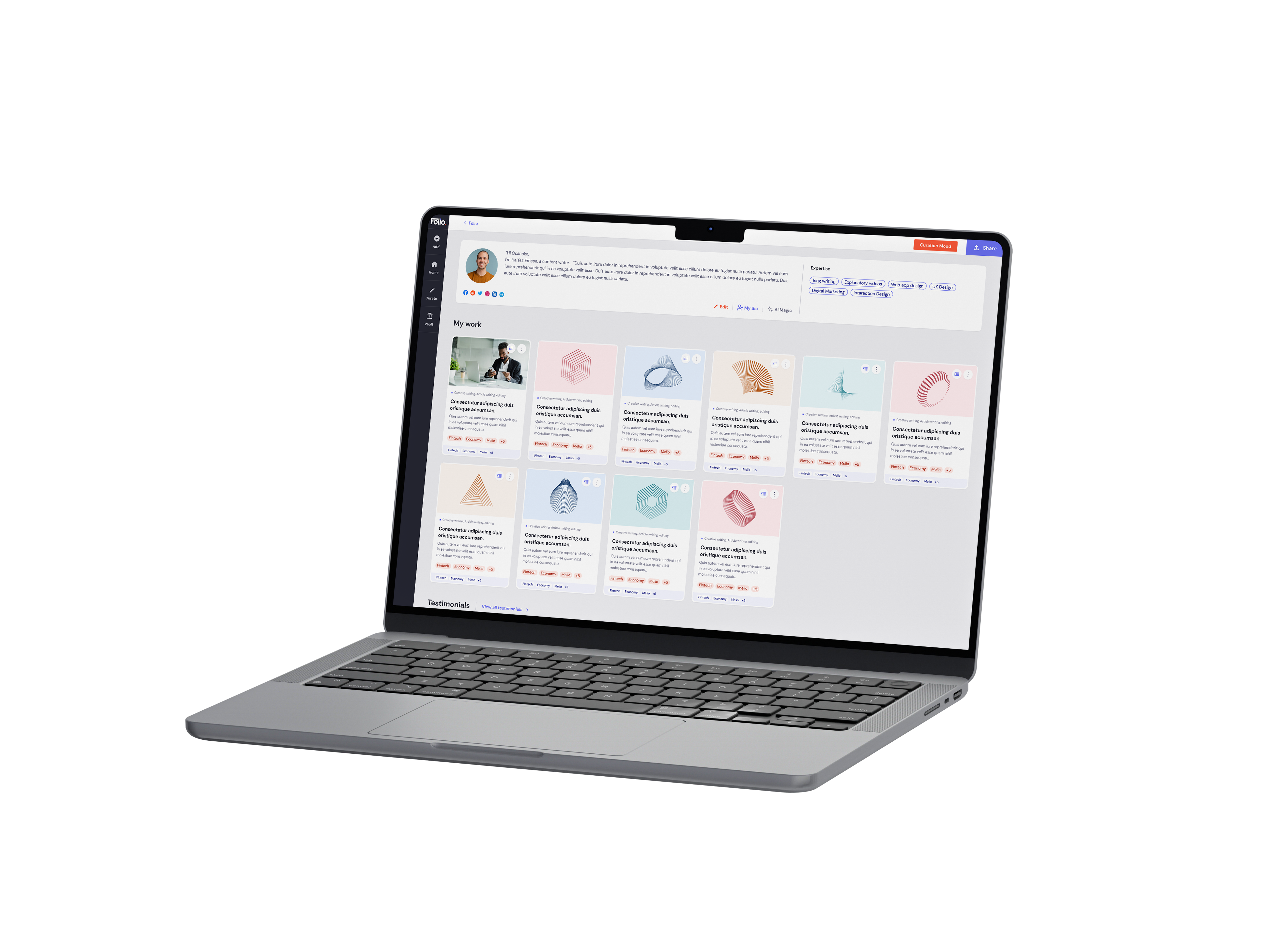 Folio-AI Writing & Portfolio Management Web App
